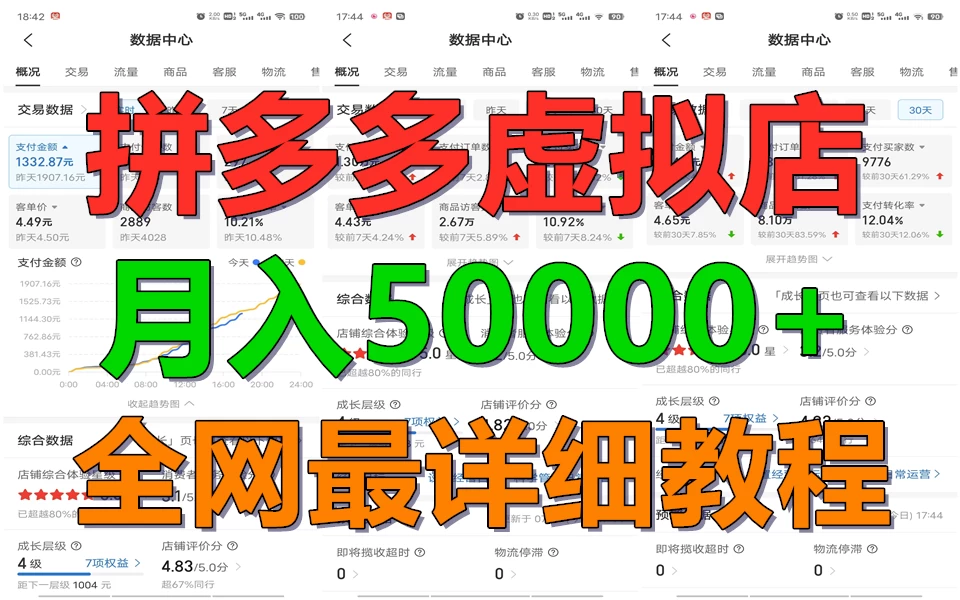 拼多多虚拟电商月入50000+你干你也行，暴利稳定长久，副业首选插图